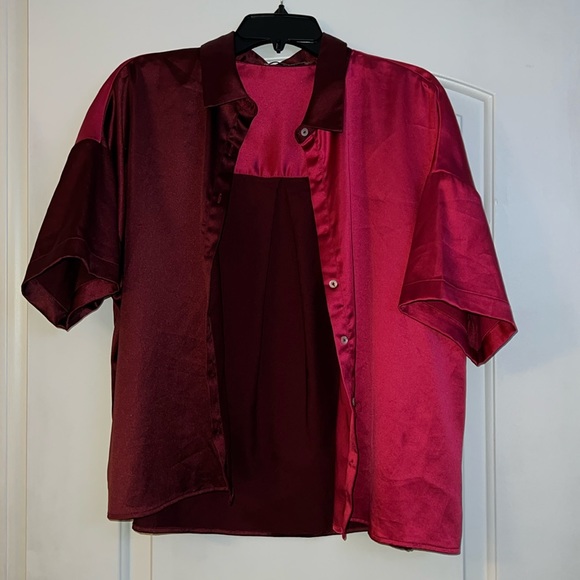 How. Very. Loved. from Lizard Thicket Satin Split color button up - Picture 1 of 3